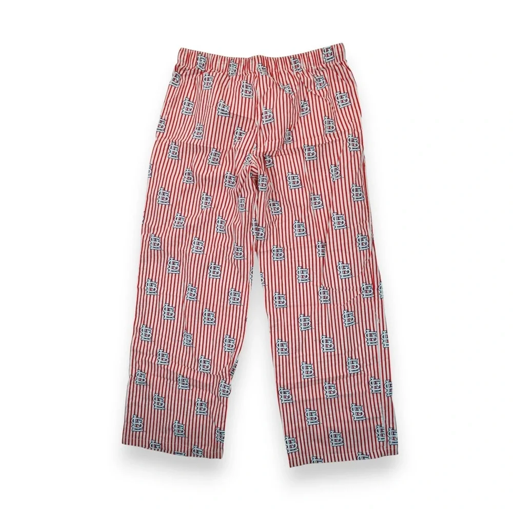 St. Louis Cardinals Baseball Sleep Pajama Pants Red Women's Size XL Striped